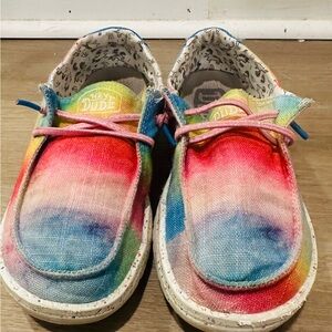 Hey Dude Kids' Rainbow Canvas Shoes
